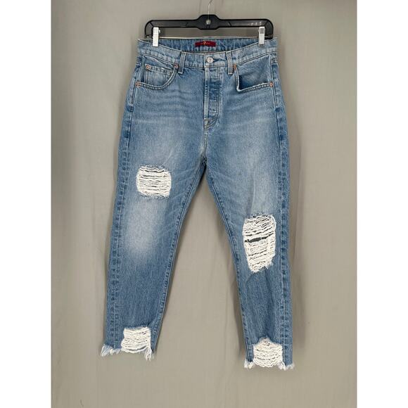 7 For All Mankind Jeans Women 27 High Waist Josefina Skinny Boyfriend Distressed - Picture 1 of 9